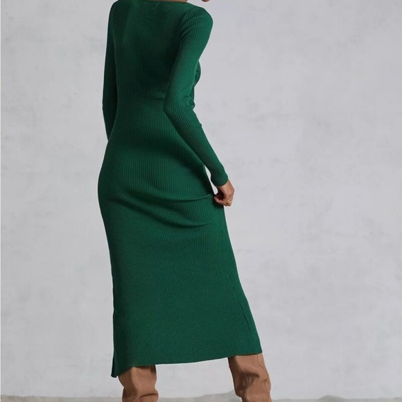 New Anthropologie Seamed Knit Maxi Fall Dress 🍂🍁 - Picture 7 of 11